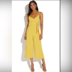 Cropped Wrap Jumpsuit